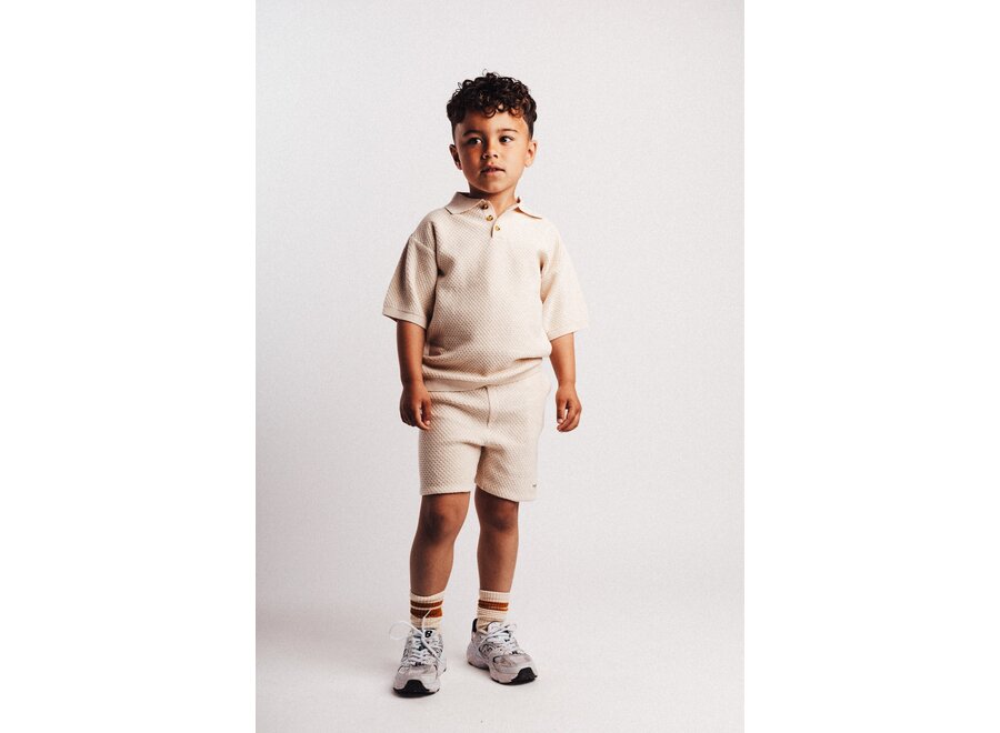 Fygo gebreide polo - White coconut