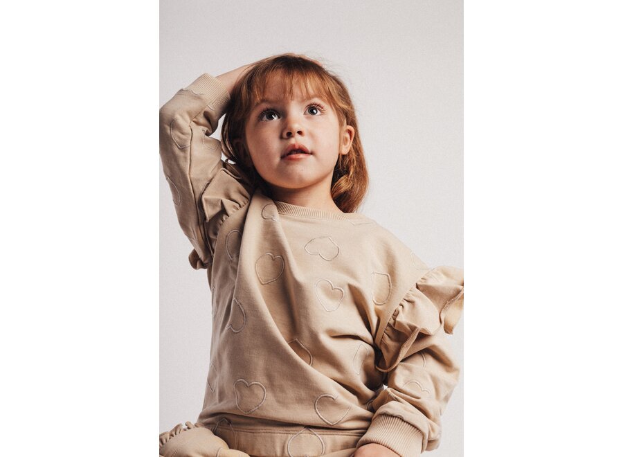 Vitoria hearts sweater - Crème fawn