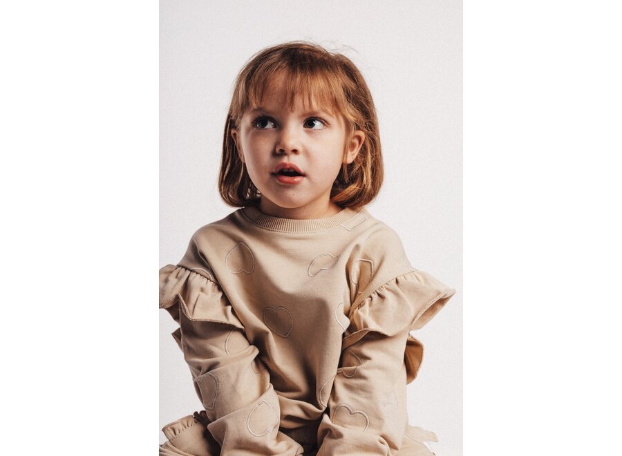 Vitoria hearts sweater - Crème fawn