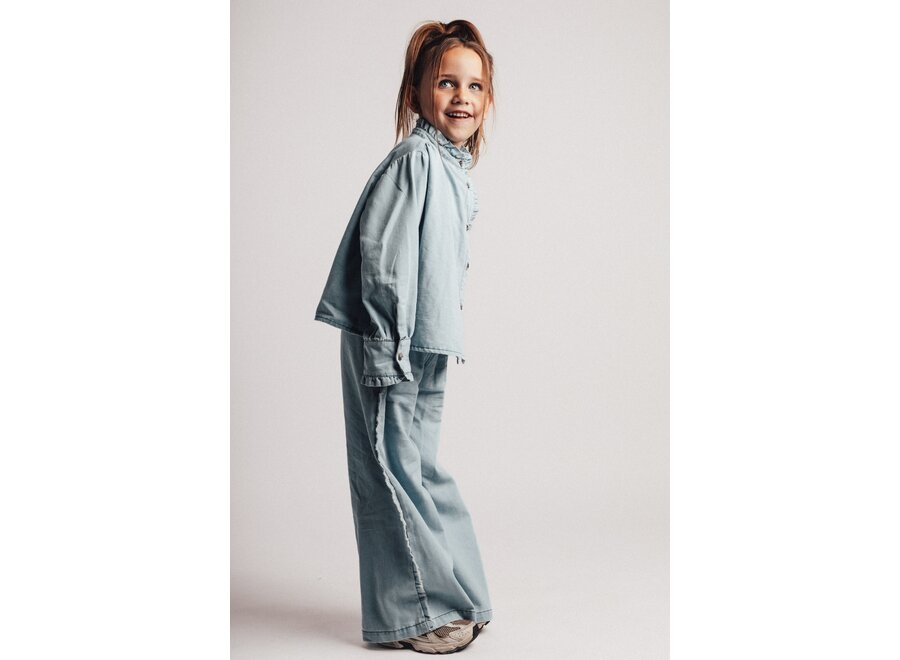 Loja straight pants - Blue denim light