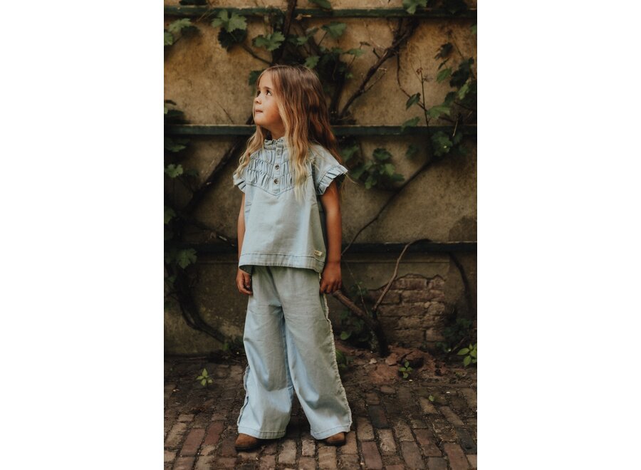 Loja straight pants - Blue denim light