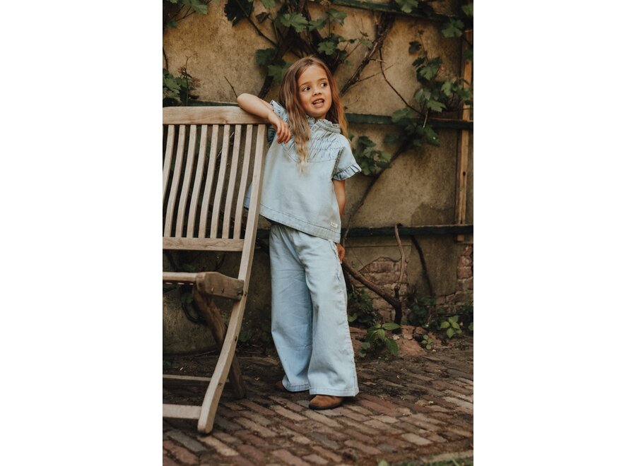 Loja straight pants - Blue denim light