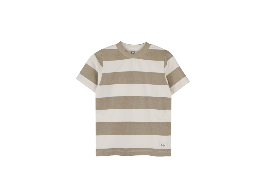 Coz T-shirt gestreept - White coconut