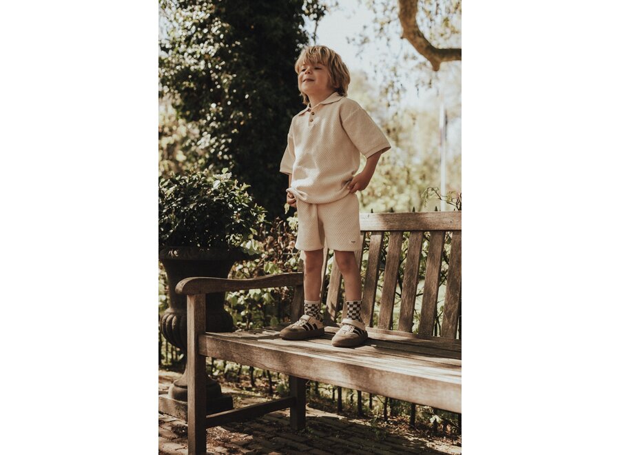 Uriz gebreide short - Off white