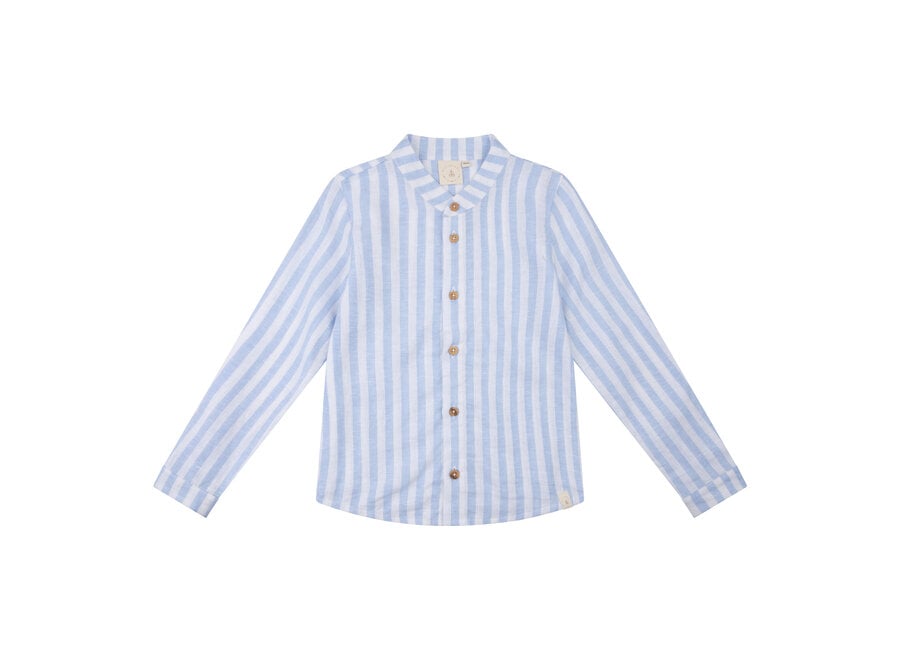 Parker blouse - Blue linnen stripe