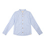 Parker blouse - Blue linnen stripe