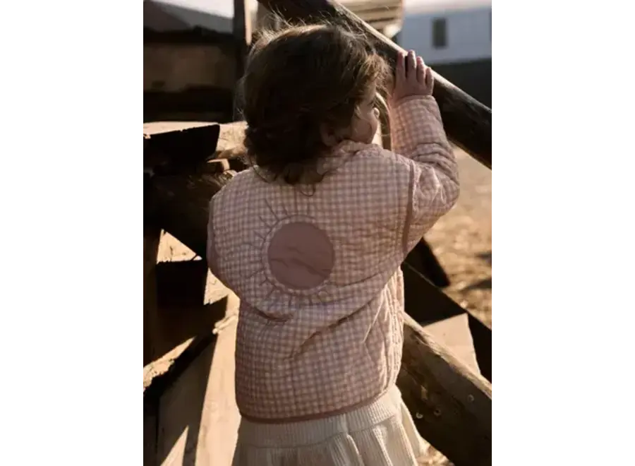 La Rose quilt jacket - Cameo rose/ sun