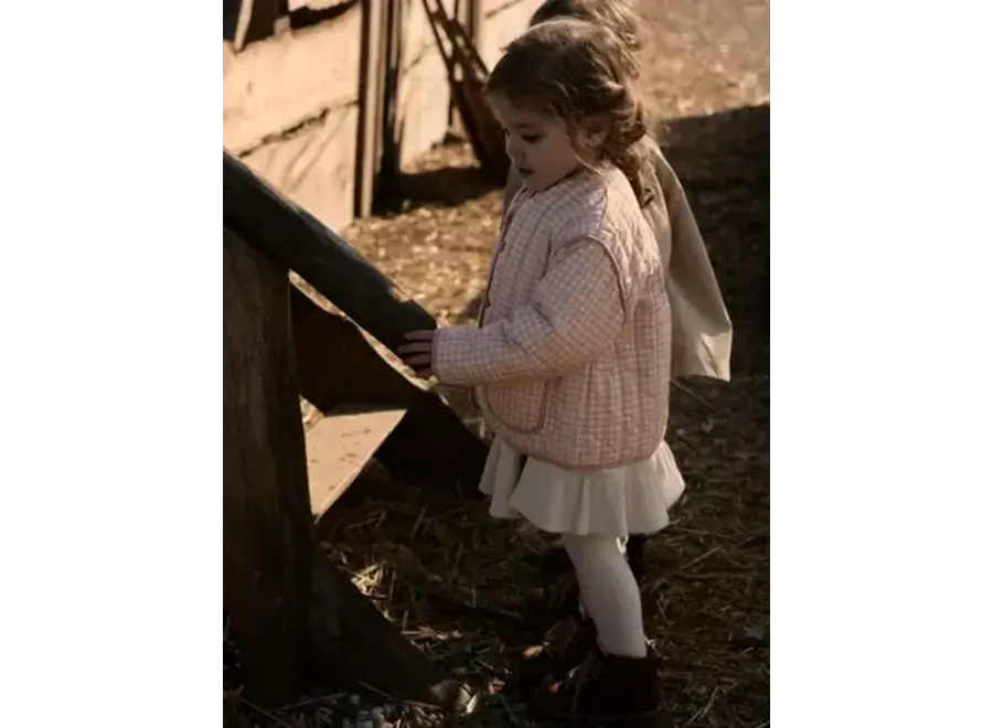 La Rose quilt jacket - Cameo rose/ sun