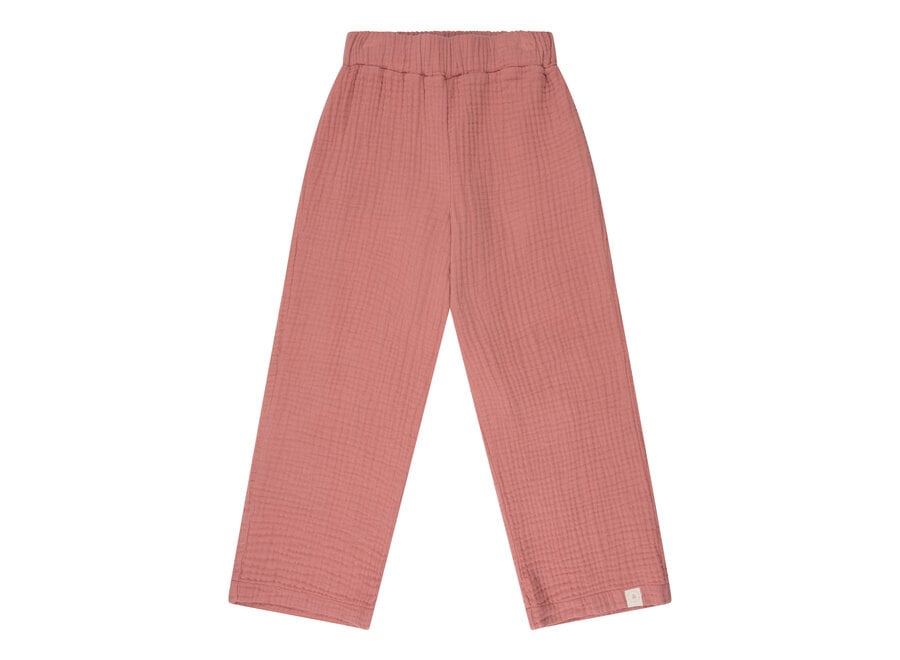 Wide leg mousseline - Dusty rose