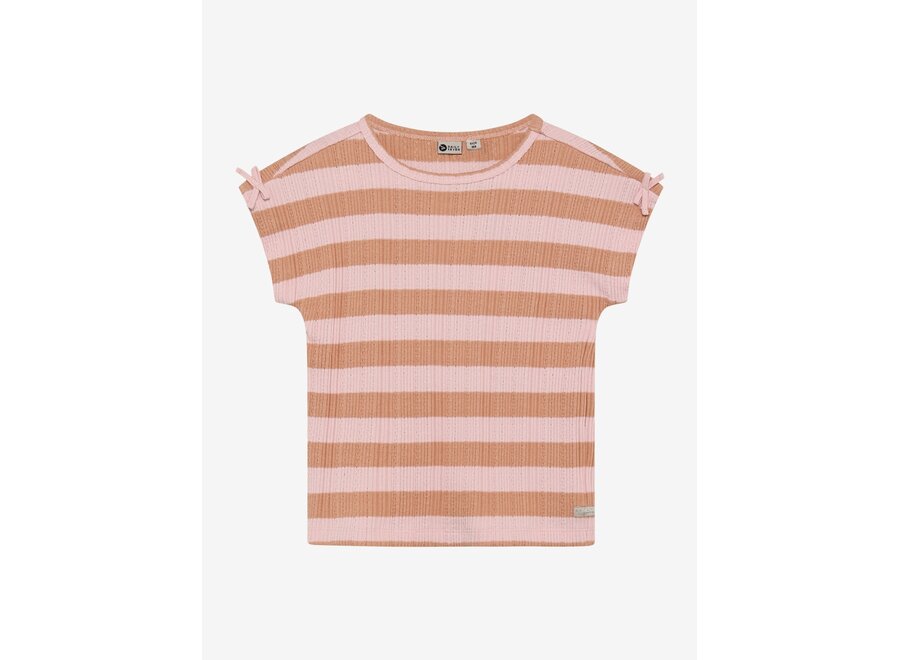 T-shirt fancy stripe - Silver pink