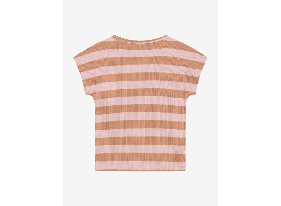 T-shirt fancy stripe - Silver pink
