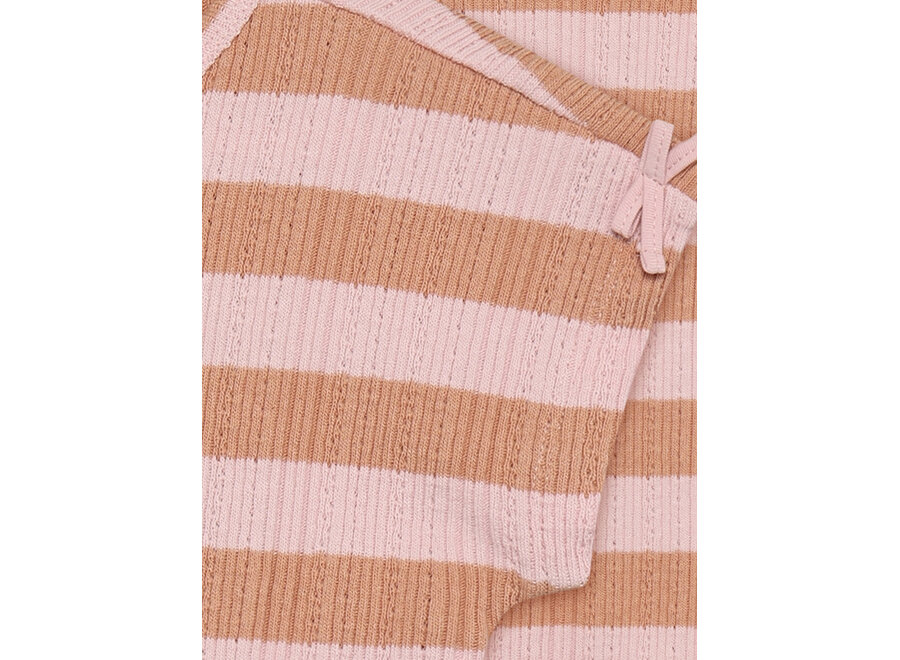 T-shirt fancy stripe - Silver pink