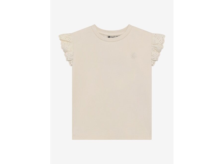 T-shirt broderie - Sandshell