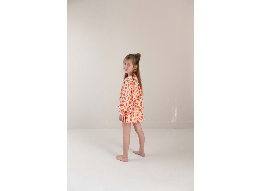 Elle skirt - Bird AOP peach orange