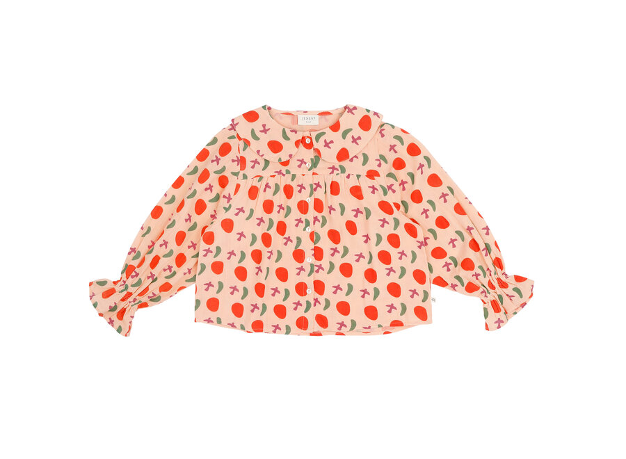 Emmy blouse - Bird AOP peach orange