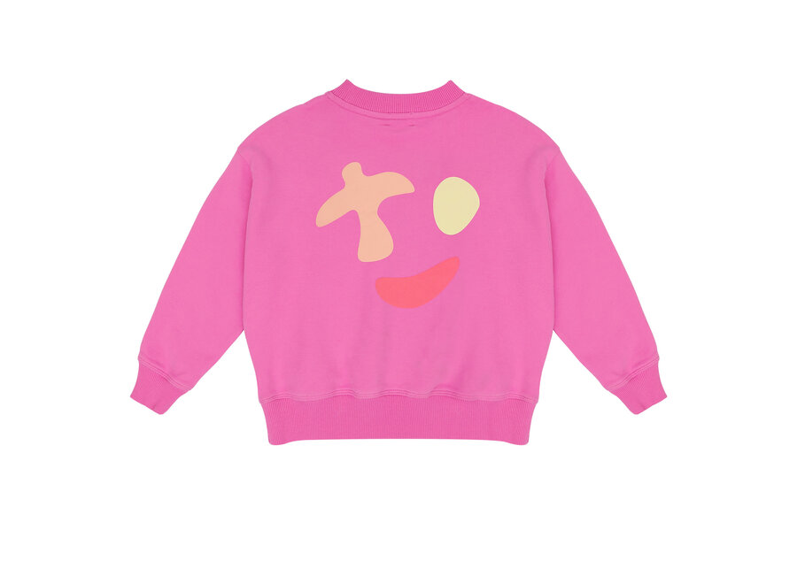 Happy bird sweater - Fuchsia pink