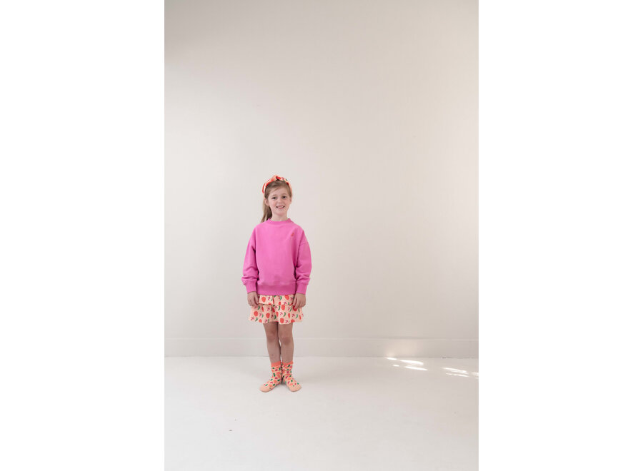 Happy bird sweater - Fuchsia pink