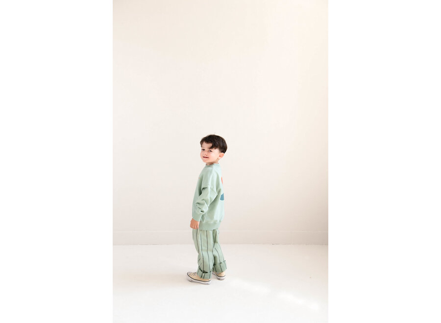 Happy bird sweater - Sage green