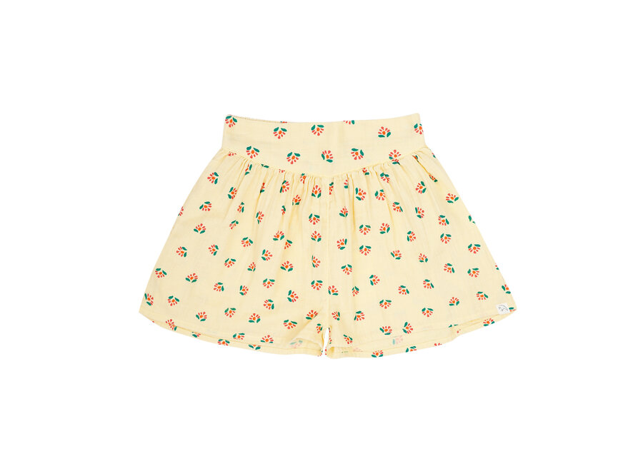 Summer shorts - Flower AOP soft yellow