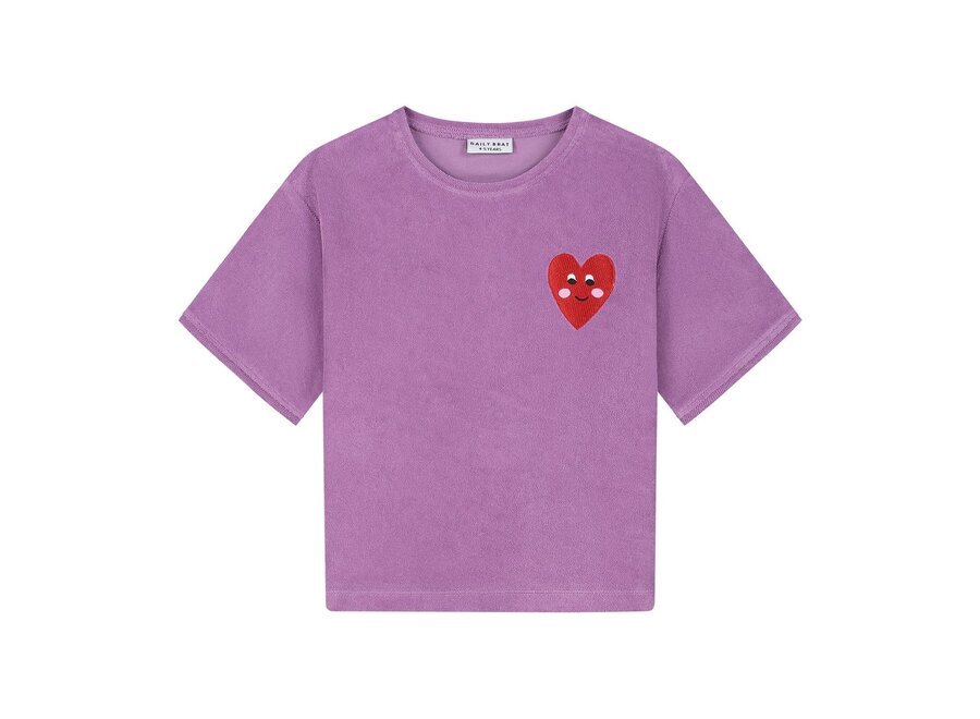Patty heart towel T-shirt - Lilavender