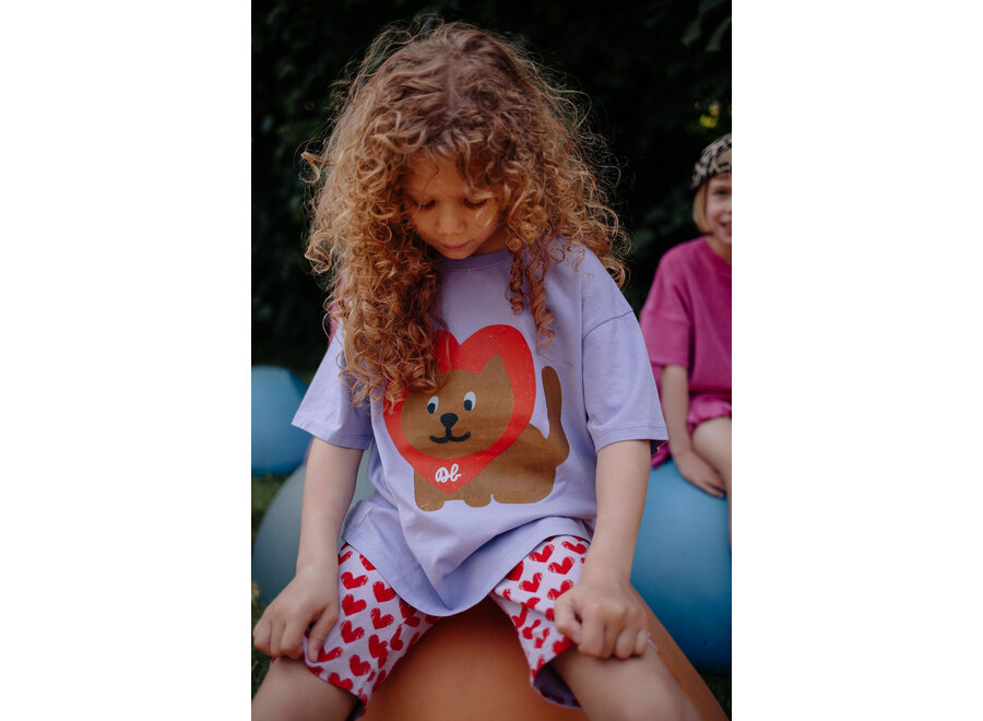 Barkie boo T-shirt - Paisley purple