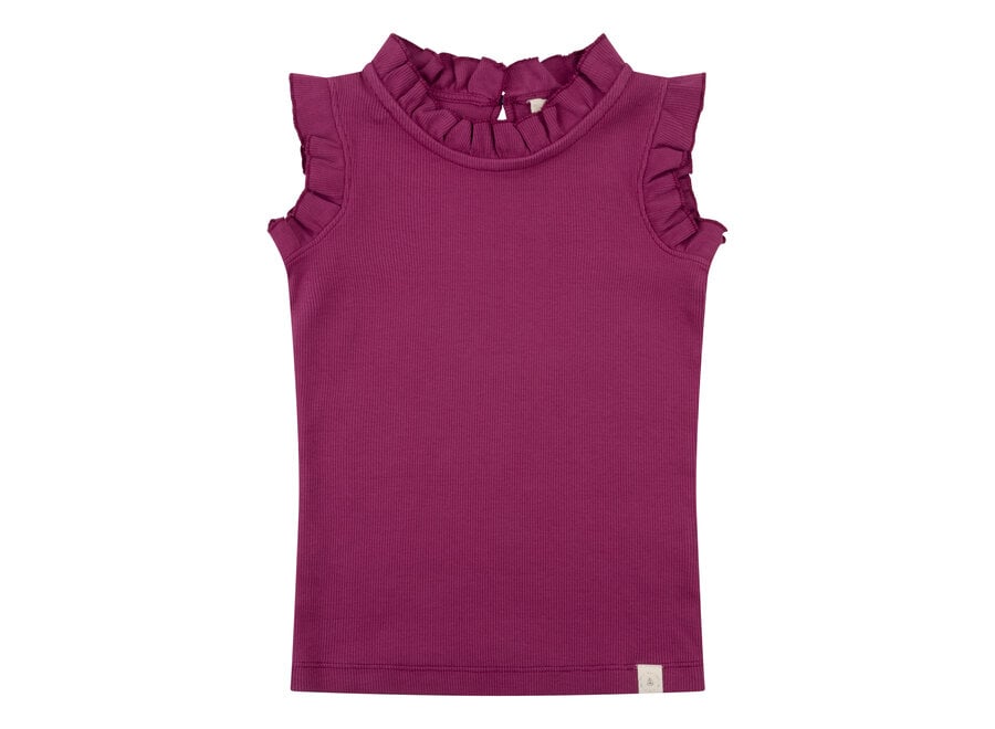 Ruffle top - Berry rib