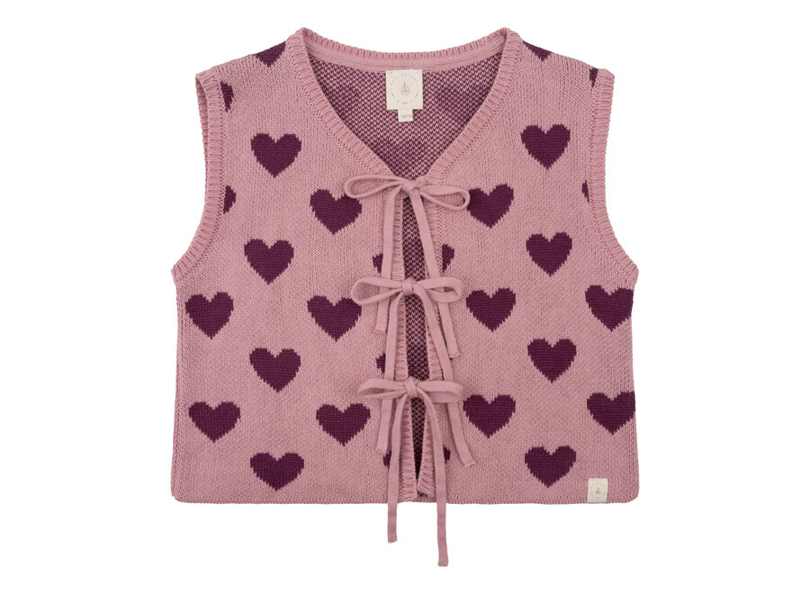 Heart gillet - Mauve purple