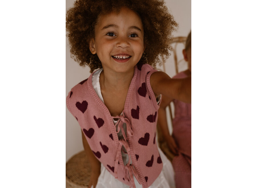 Heart gillet - Mauve purple
