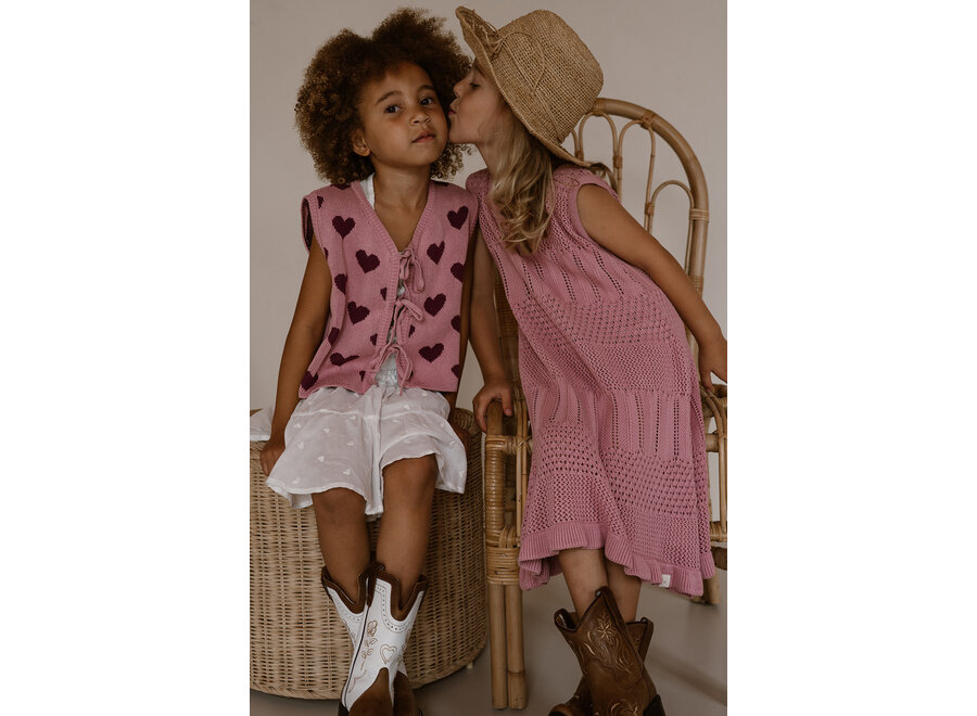 Heart gillet - Mauve purple