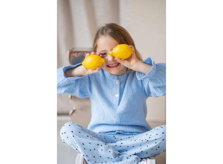 Julie blouse - Blue mousseline