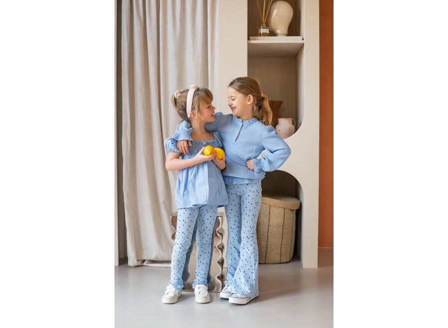 Julie blouse - Blue mousseline