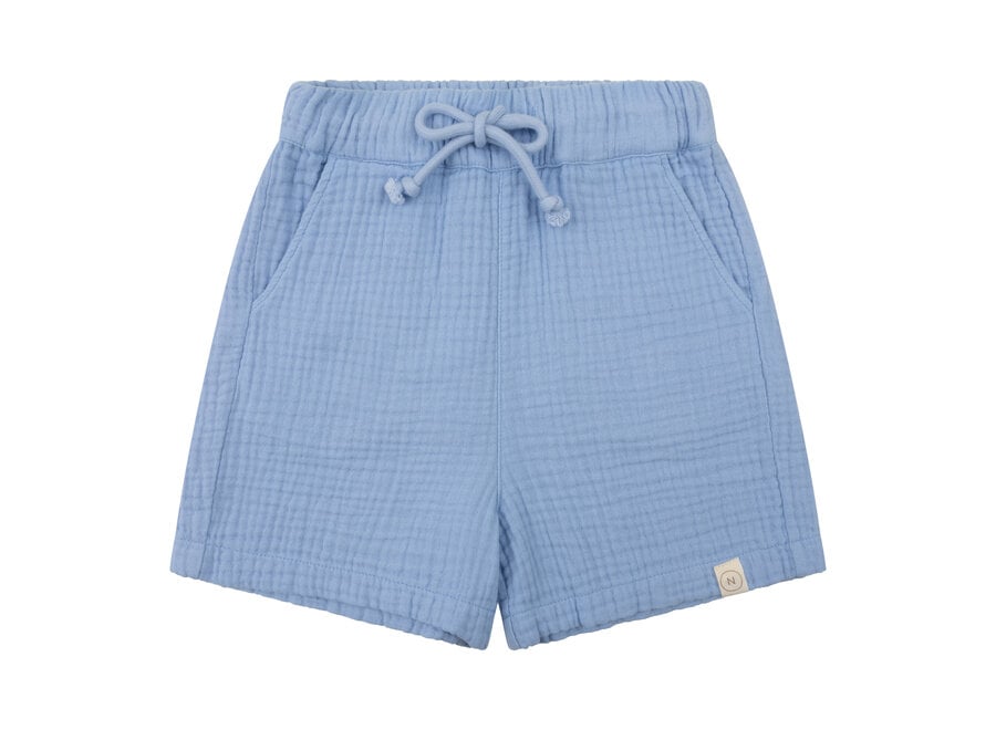 Niels short - Blue mousseline