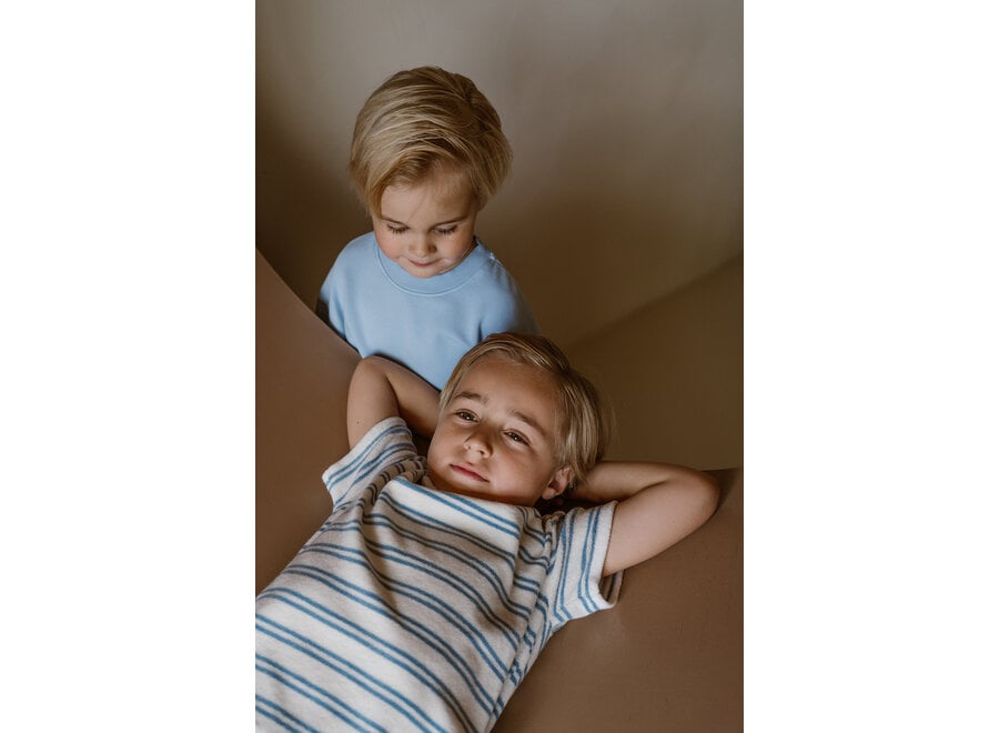 Sem T-shirt bath terry - Blue stripe