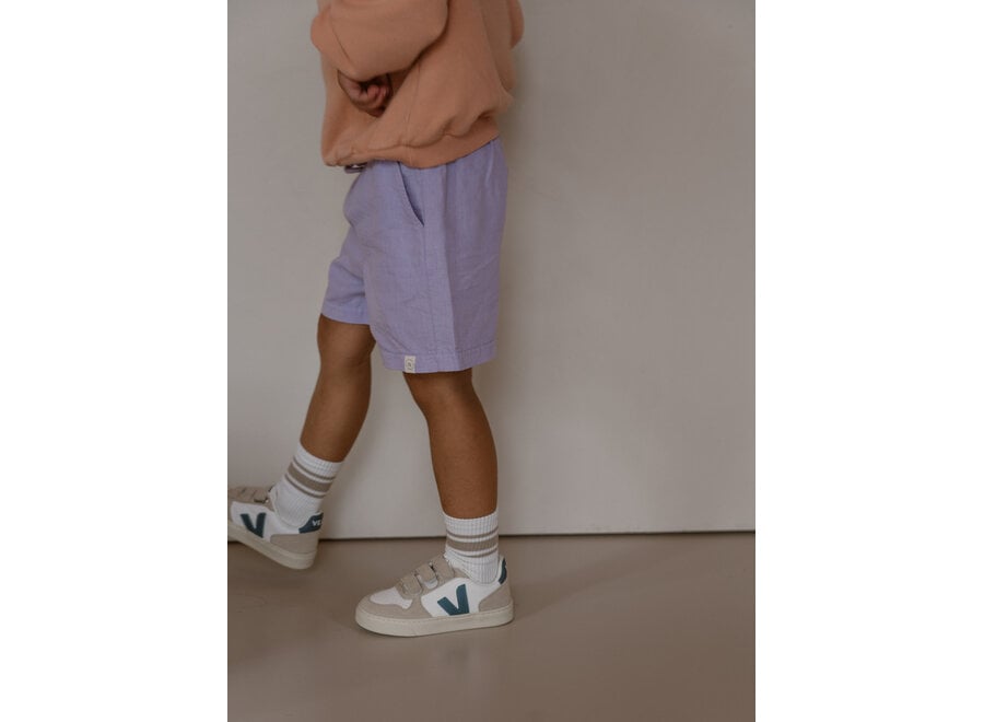 Niels short linnen - Lila
