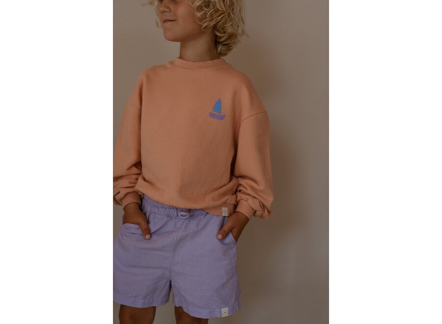 Niels short linnen - Lila