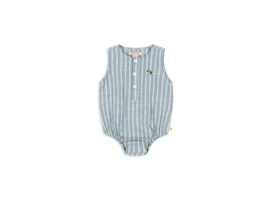 Elliot romper - Trio blue stripe