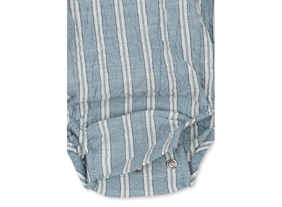 Elliot romper - Trio blue stripe