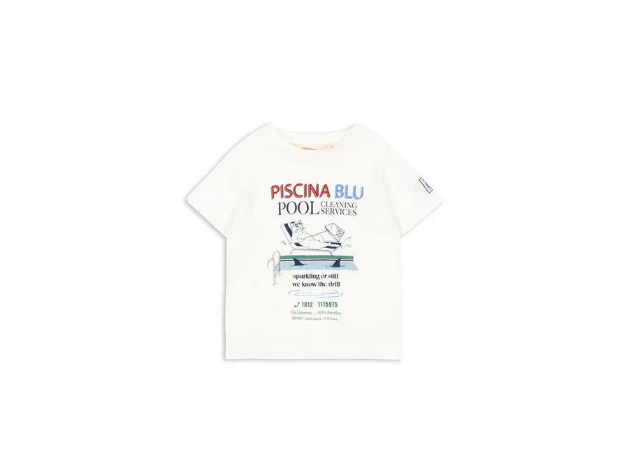 Era tee - Off white/ Piscina