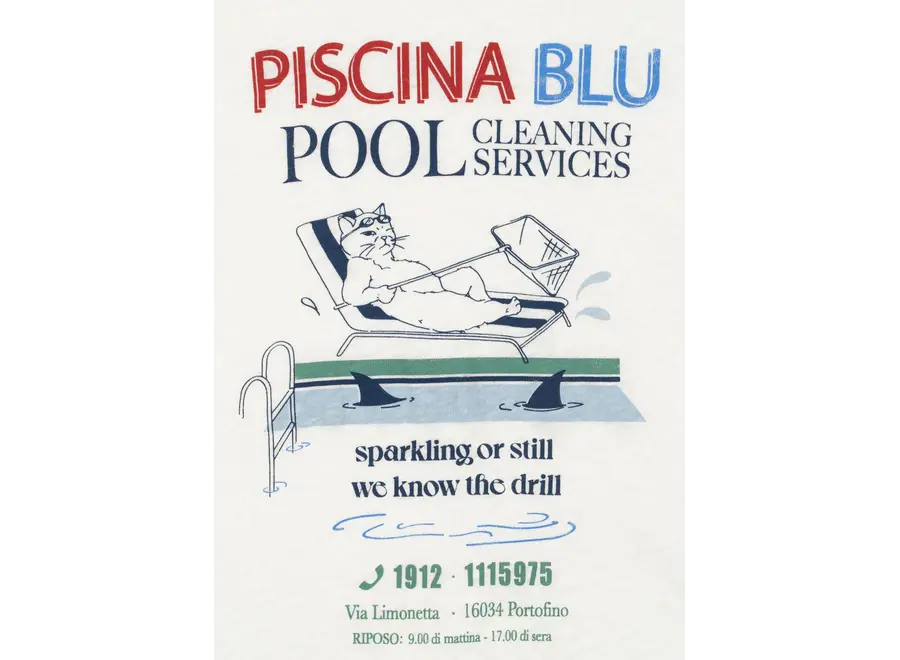 Era tee - Off white/ Piscina