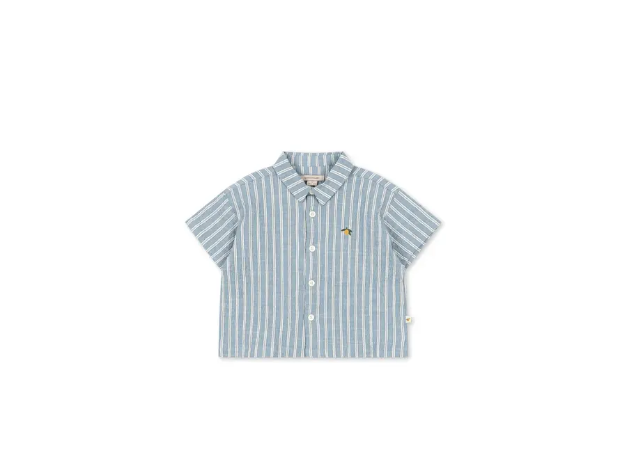 Elliot ss shirt - Trio blue stripe