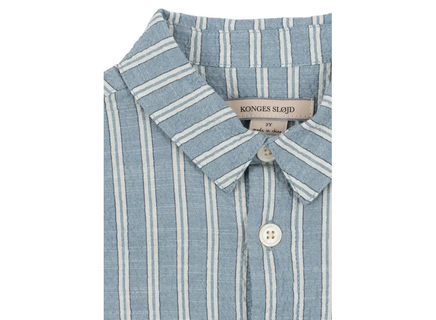 Elliot ss shirt - Trio blue stripe