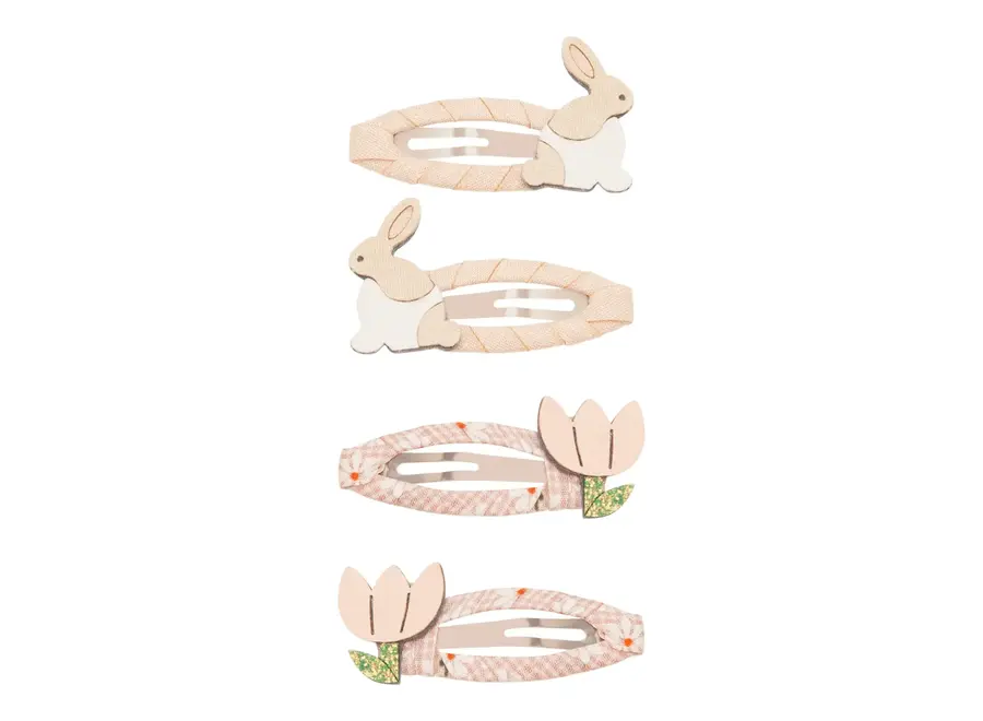 Bunny & flower clic clacs