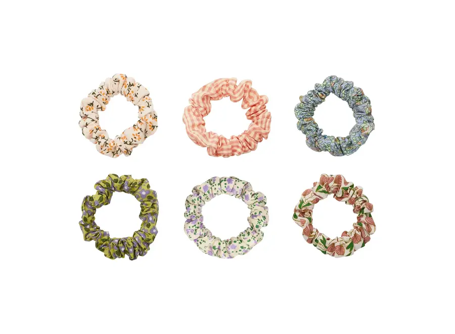 Spring floral scrunchies