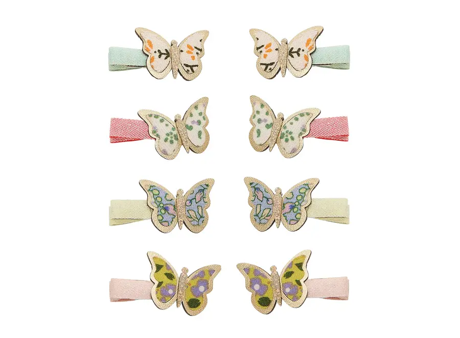 Floral butterfly mini clips