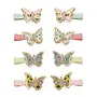 Floral butterfly mini clips