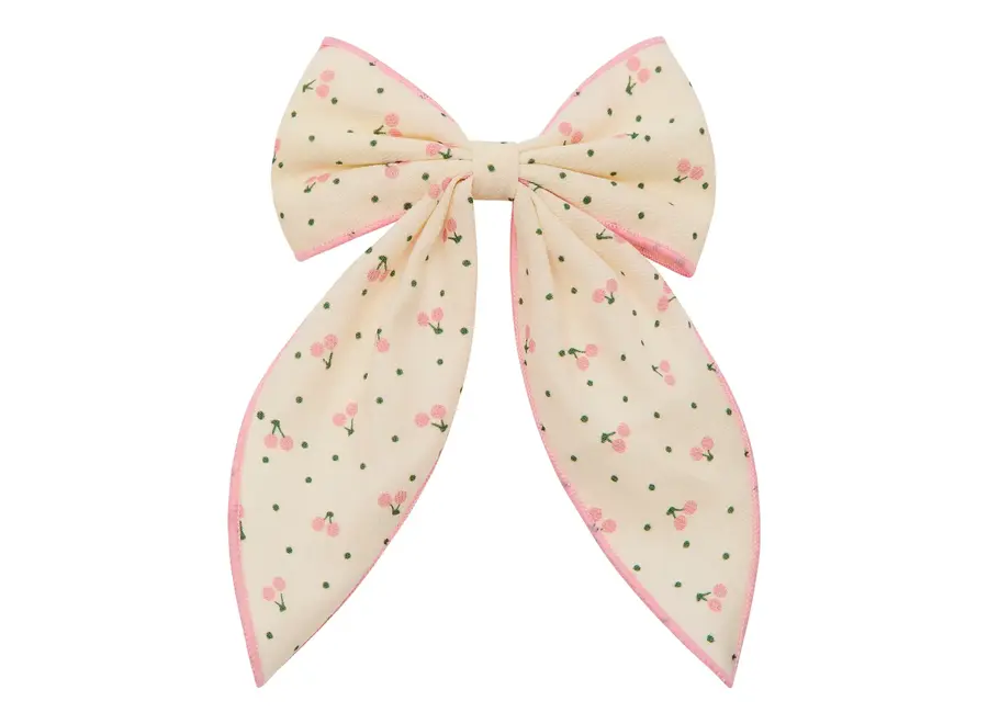 Cherry print bow