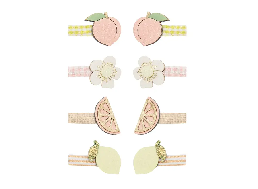 Peachy citrus mini clips