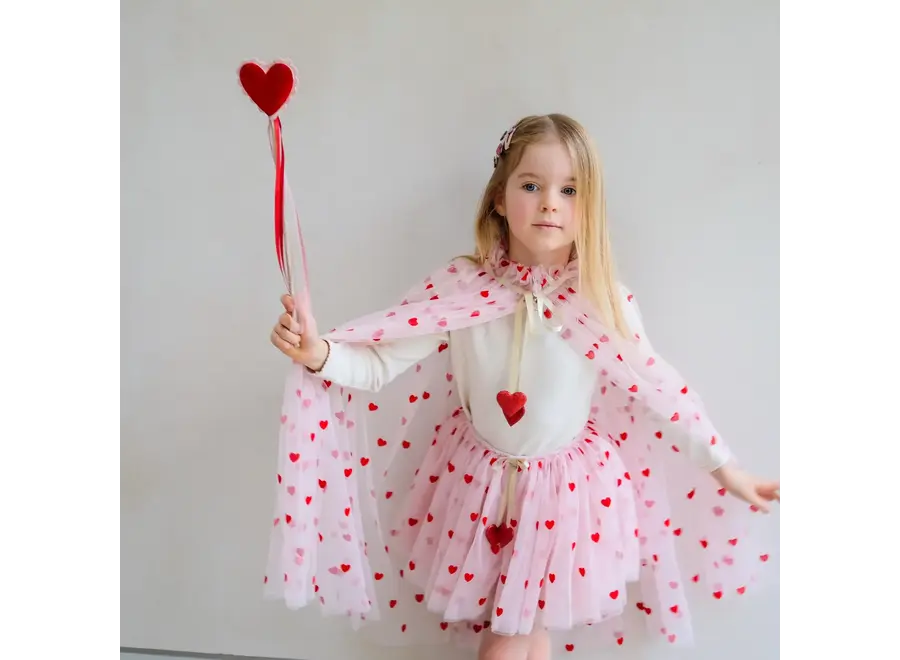 Heart print tutu (one size 3-8j)