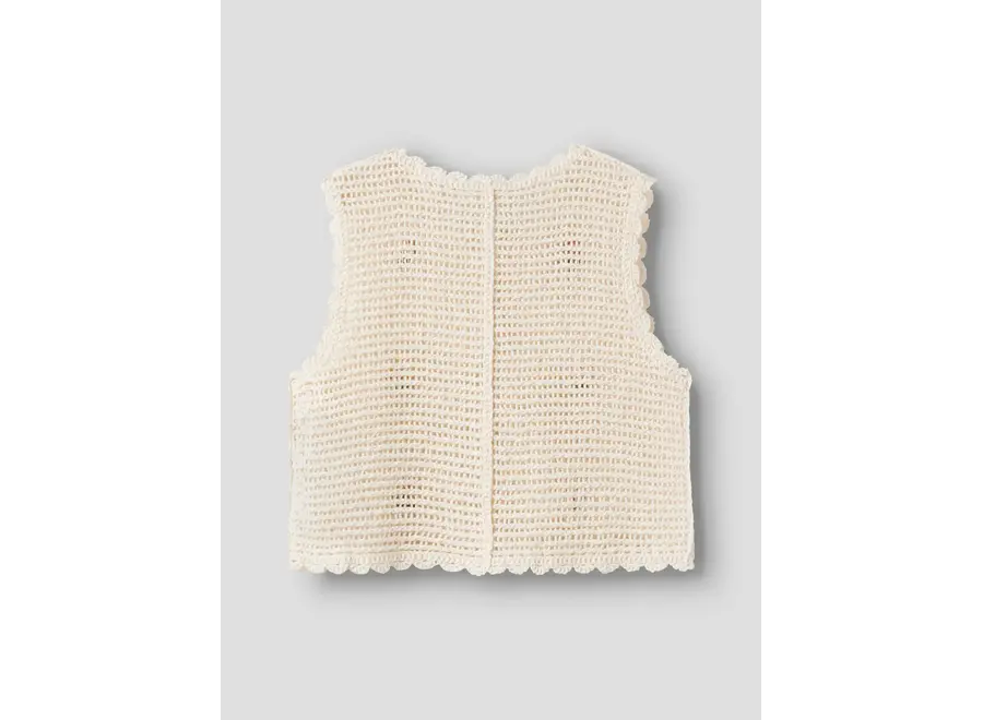 Flora knit vest - Coconut milk
