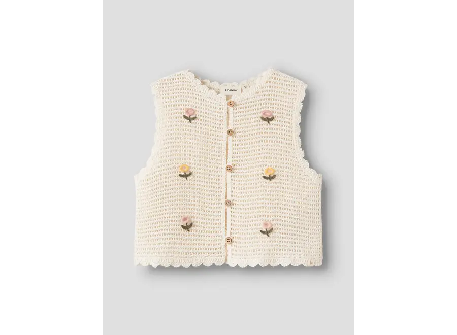 Flora knit vest - Coconut milk